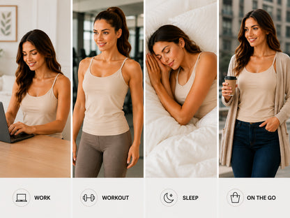 Rose Women’s Cotton Thin Strap Camisole | Soft Breathable Sleeveless Innerwear Tank Top | Stretchable Short Length Cami for Daily Wear