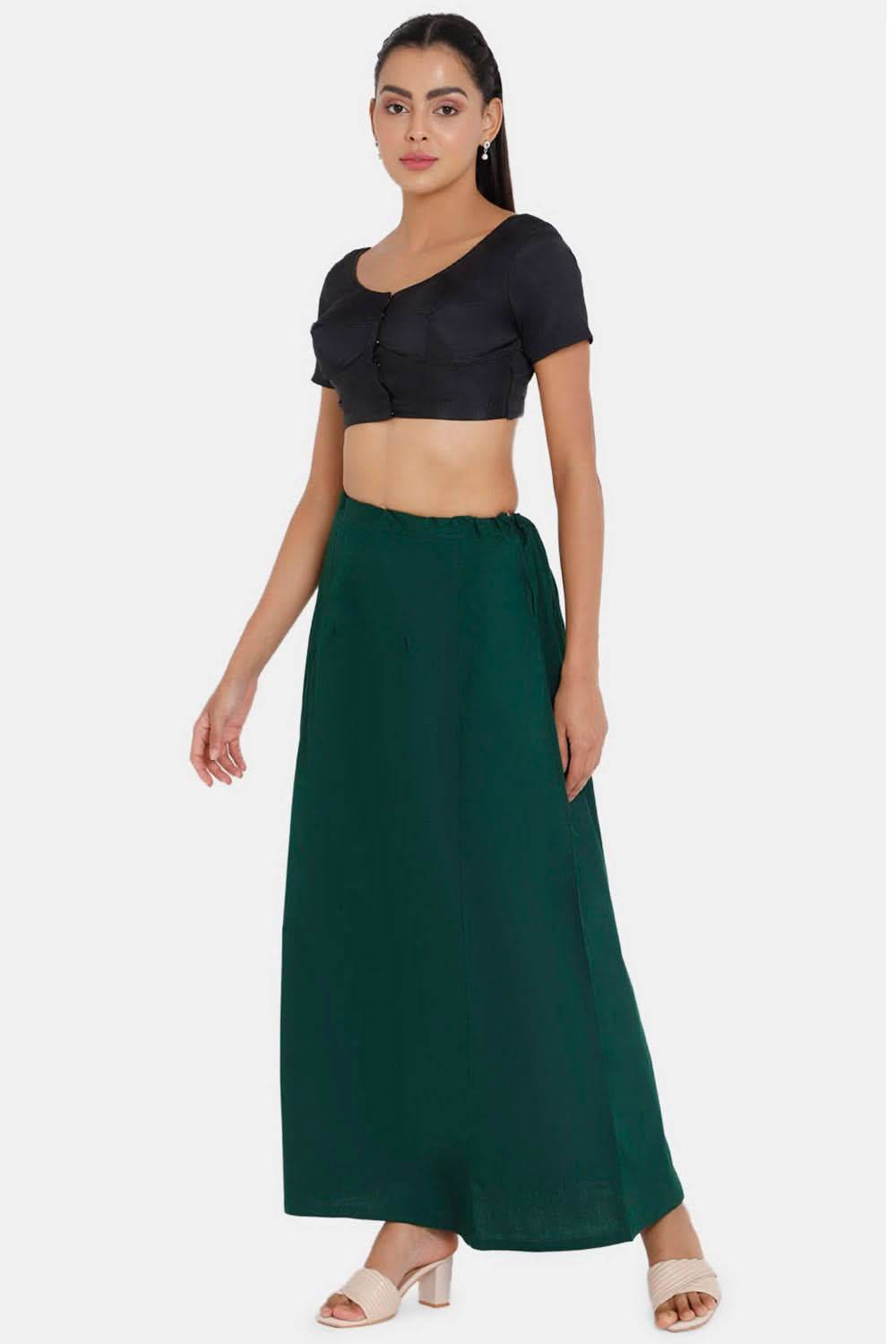 Premium 100% Cotton Saree Inskirt in Popular Colors | Naidu 6-Part Saree Hall Petticoat HC36