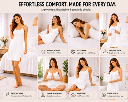 Sweety Women’s Long Length Thin Strap Camisole | Soft Breathable Sleeveless Innerwear | Long Cami Top for Daily Wear & Layering
