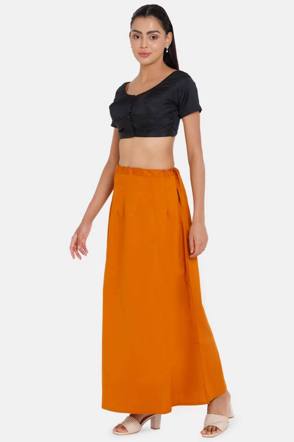 Premium 100% Cotton Saree Inskirt in Popular Colors | Naidu 7-Part Saree Hall Petticoat HC40