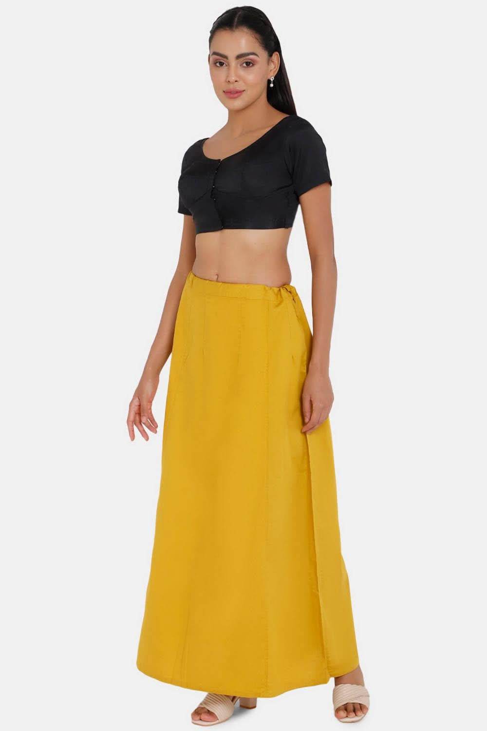 Premium 100% Cotton Saree Inskirt in Popular Colors | Naidu 6-Part Saree Hall Petticoat HC36