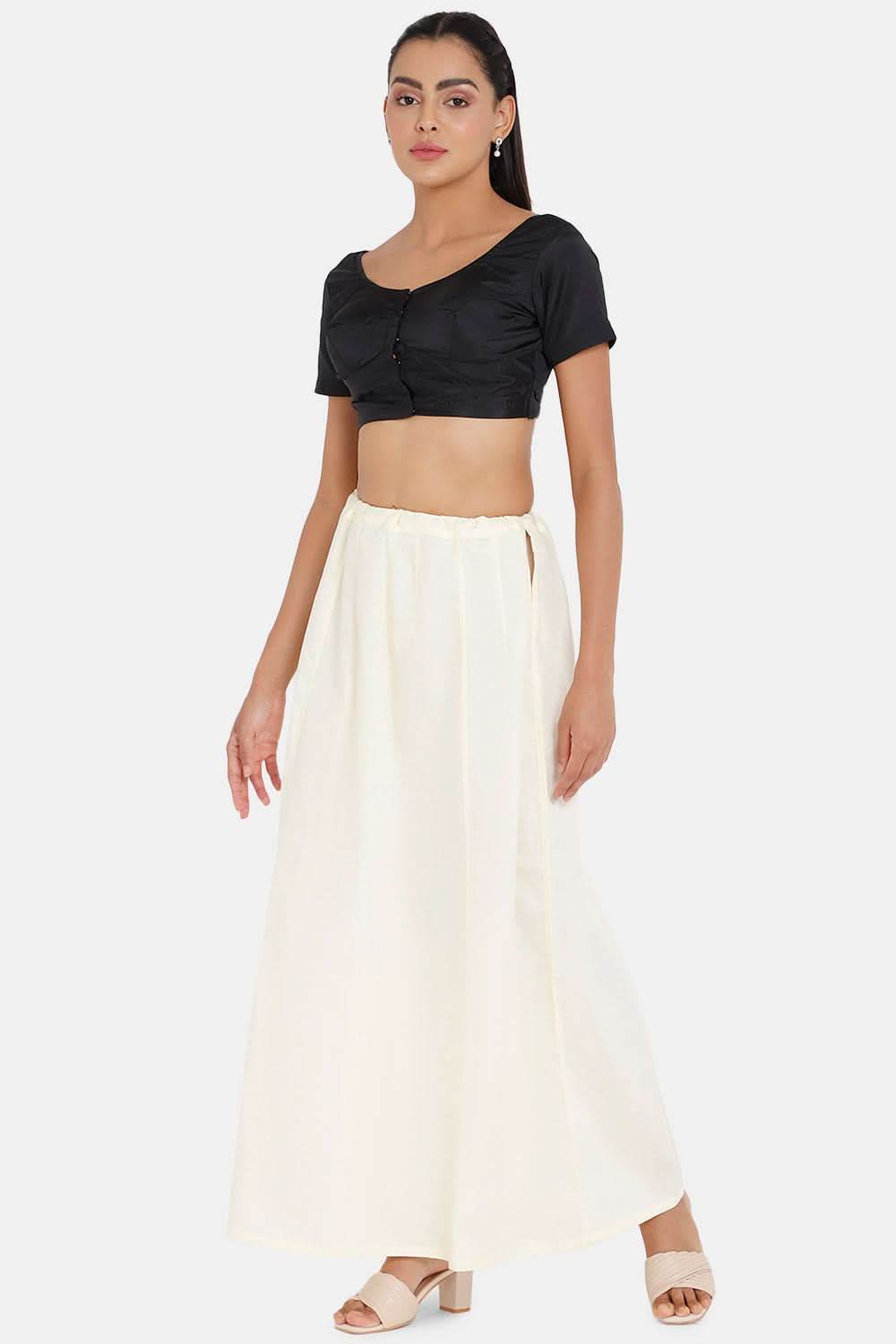 Premium 100% Cotton Saree Inskirt in Popular Colors | Naidu 7-Part Saree Hall Petticoat HC40