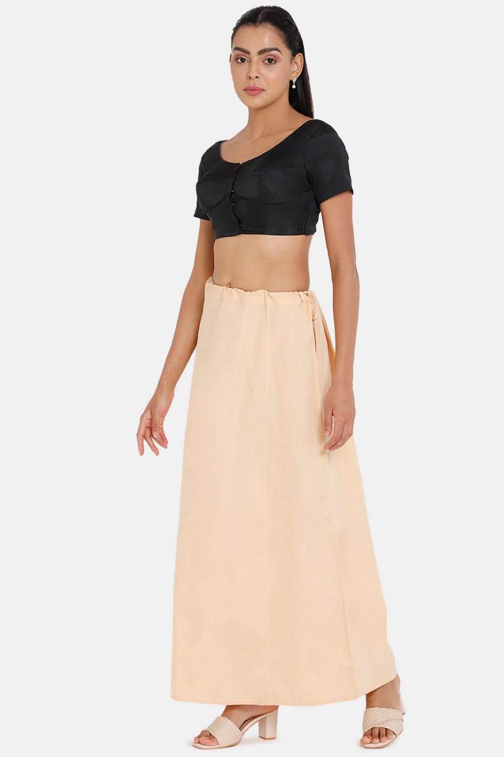 Premium 100% Cotton Saree Inskirt in Popular Colors | Naidu 6-Part Saree Hall Petticoat HC36