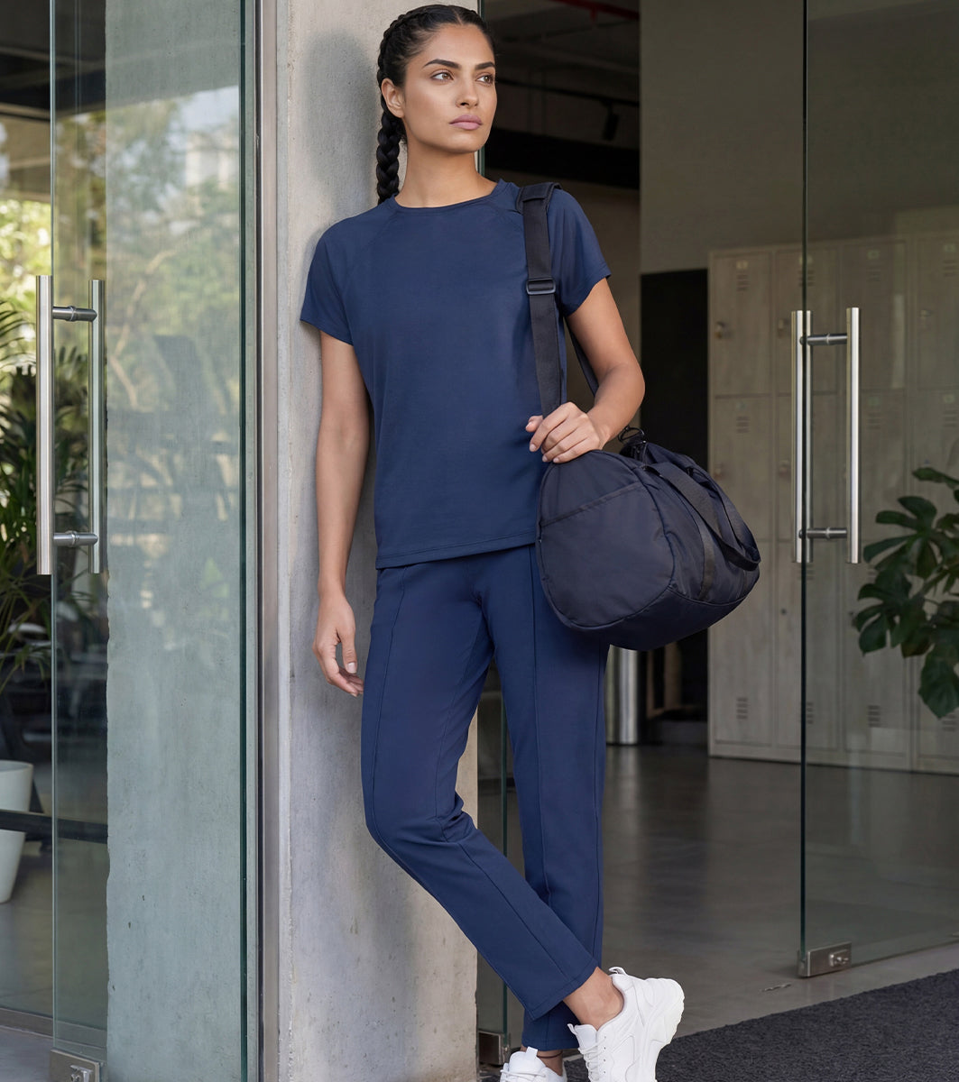 Enamor Relaxed Tee, Relaxed Fit, Round Neckline - A316 (Navy)