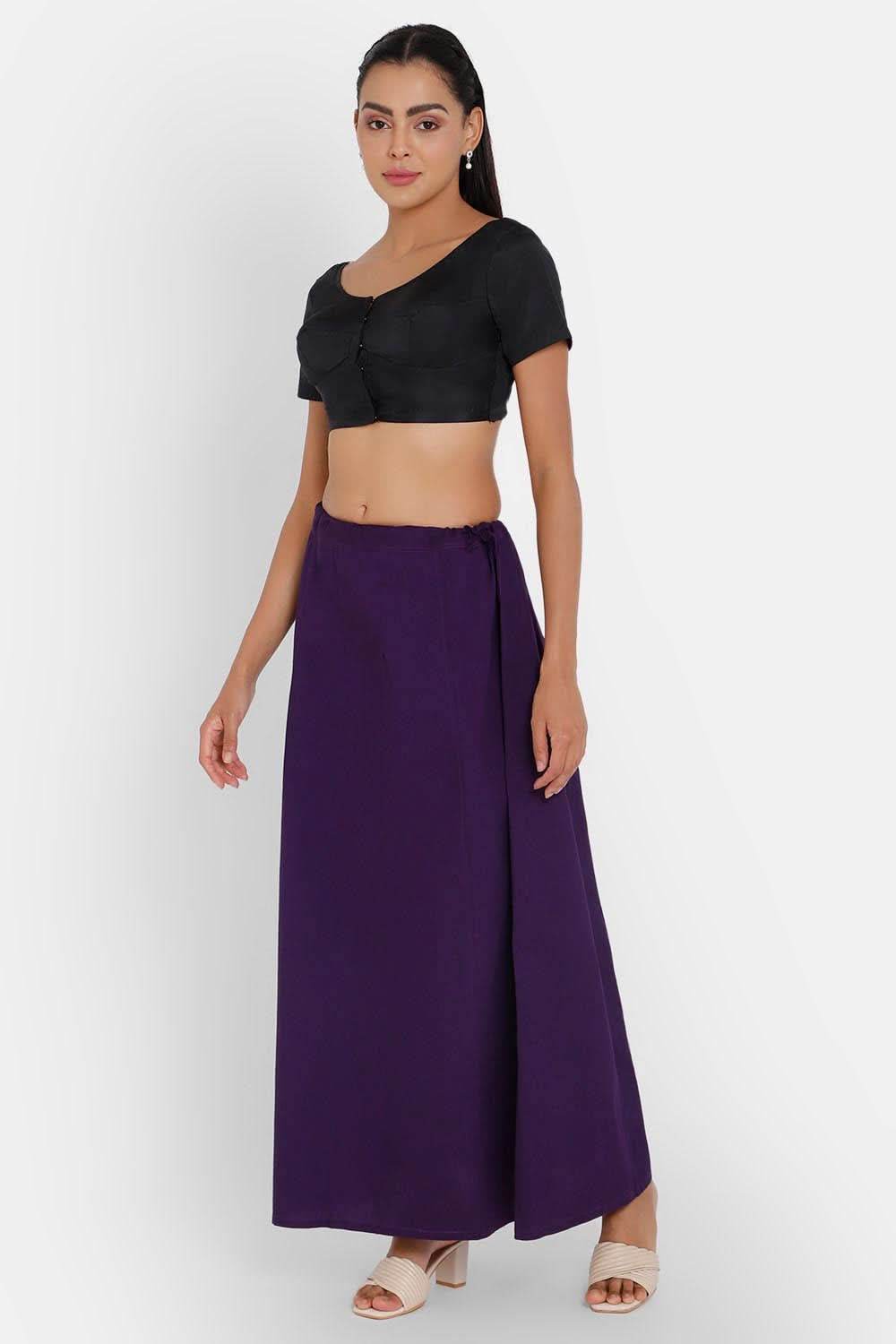Premium 100% Cotton Saree Inskirt in Popular Colors | Naidu 6-Part Saree Hall Petticoat HC36