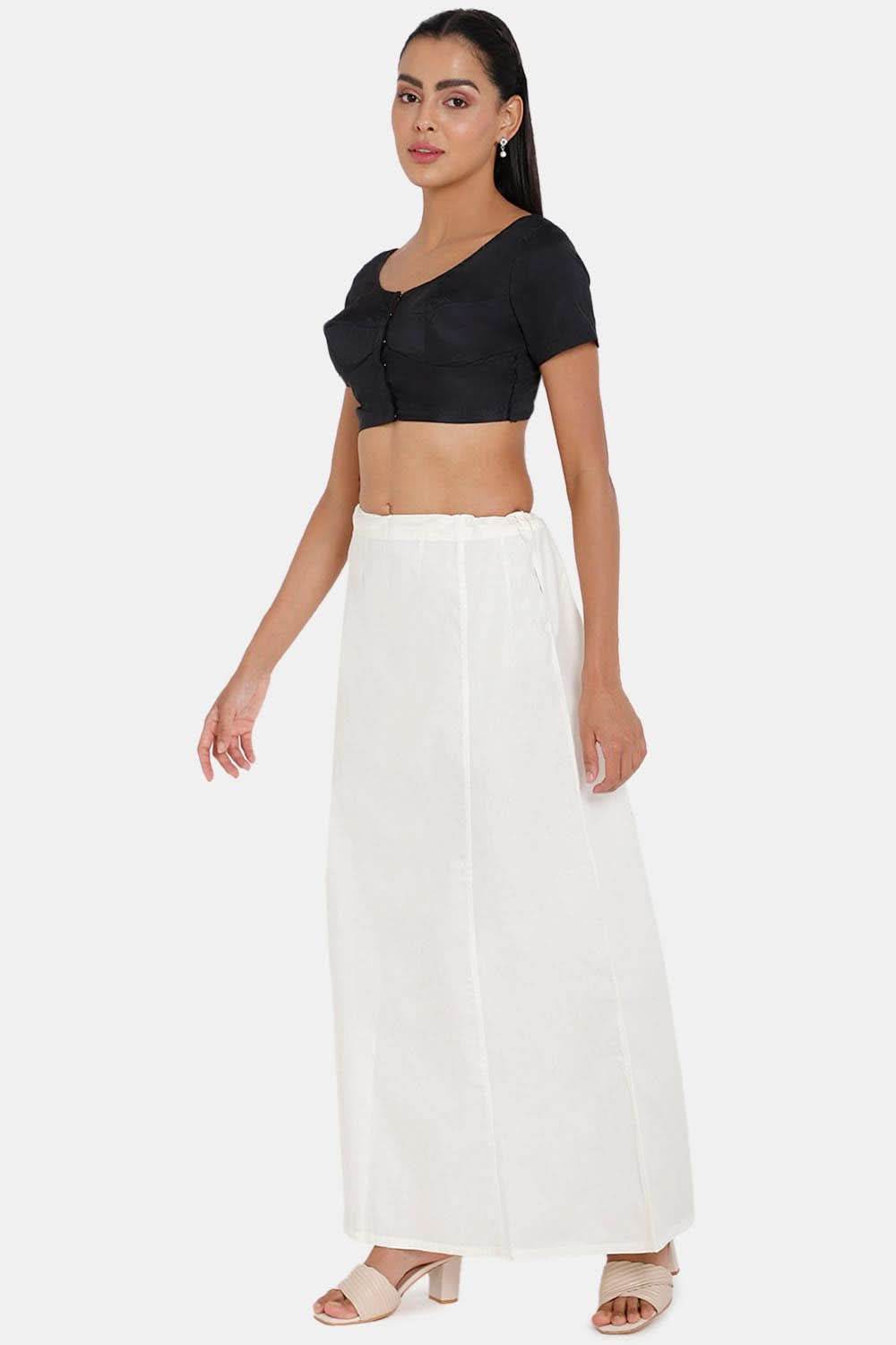 Premium 100% Cotton Saree Inskirt in Popular Colors | Naidu 6-Part Saree Hall Petticoat HC36