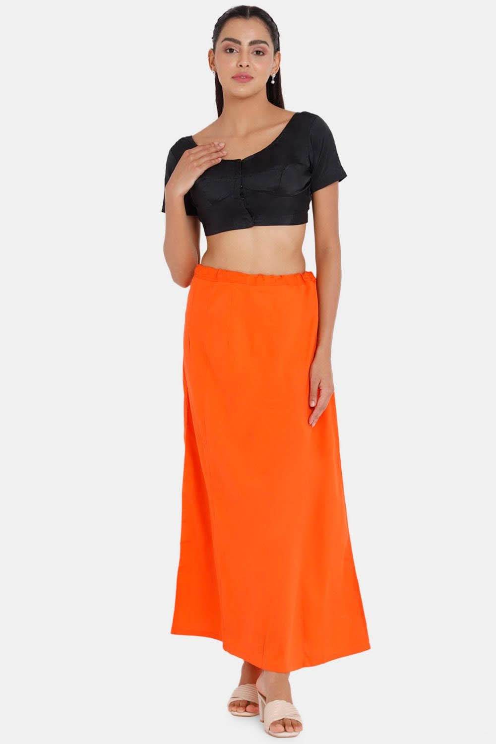 Premium 100% Cotton Saree Inskirt in Popular Colors | Naidu 6-Part Saree Hall Petticoat HC36