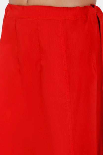 Premium 100% Cotton Saree Inskirt in Popular Colors | Naidu 6-Part Saree Hall Petticoat HC36