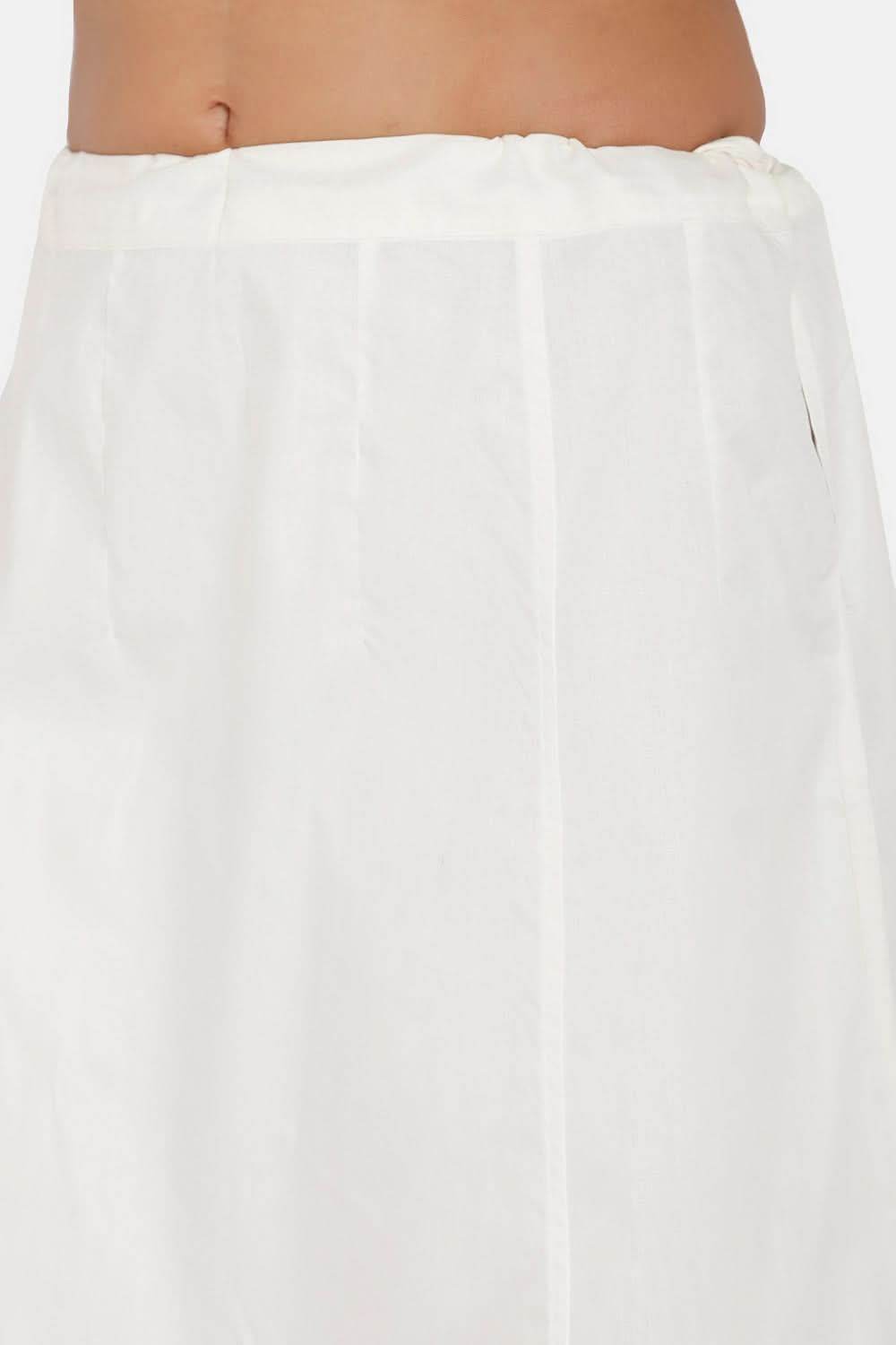 Premium 100% Cotton Saree Inskirt in Popular Colors | Naidu 6-Part Saree Hall Petticoat HC36