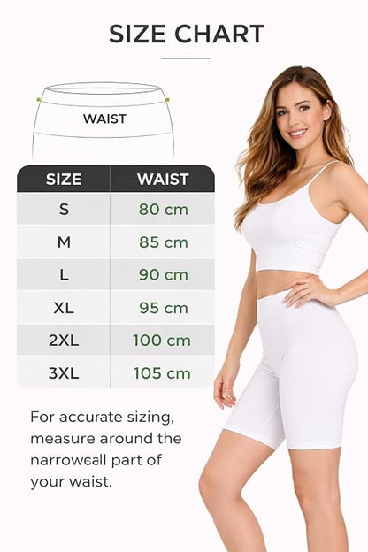 Mybody Breathable Cotton Mid-Waist Biker Shorts for Women | All-Day Comfort Gym & Yoga Wear