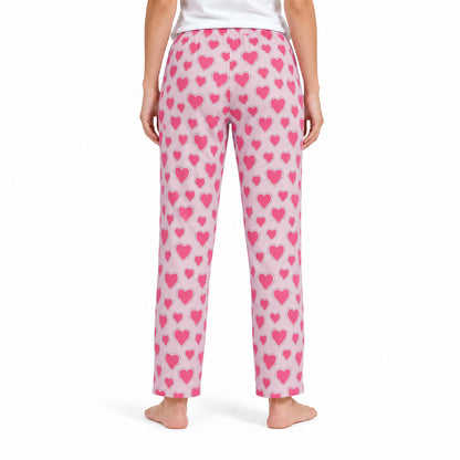 Women’s Printed Pyjama Pants |Print Lounge & Nightwear Bottoms | Elastic Drawstring Waist with Side Pocket | Regular Fit