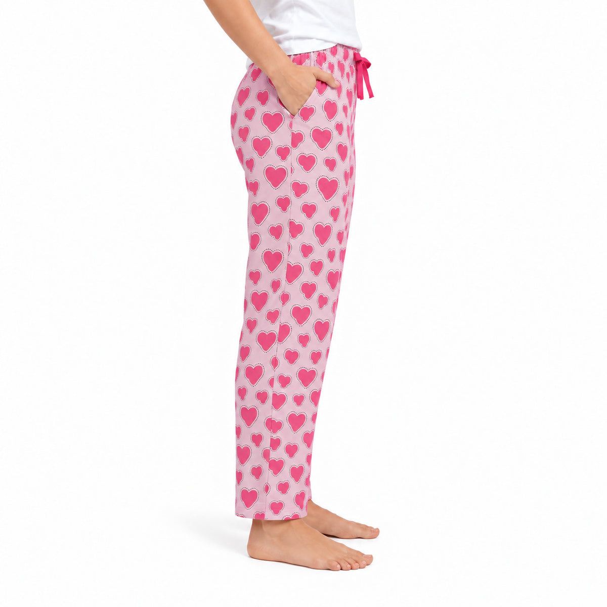 Women’s Printed Pyjama Pants |Print Lounge & Nightwear Bottoms | Elastic Drawstring Waist with Side Pocket | Regular Fit