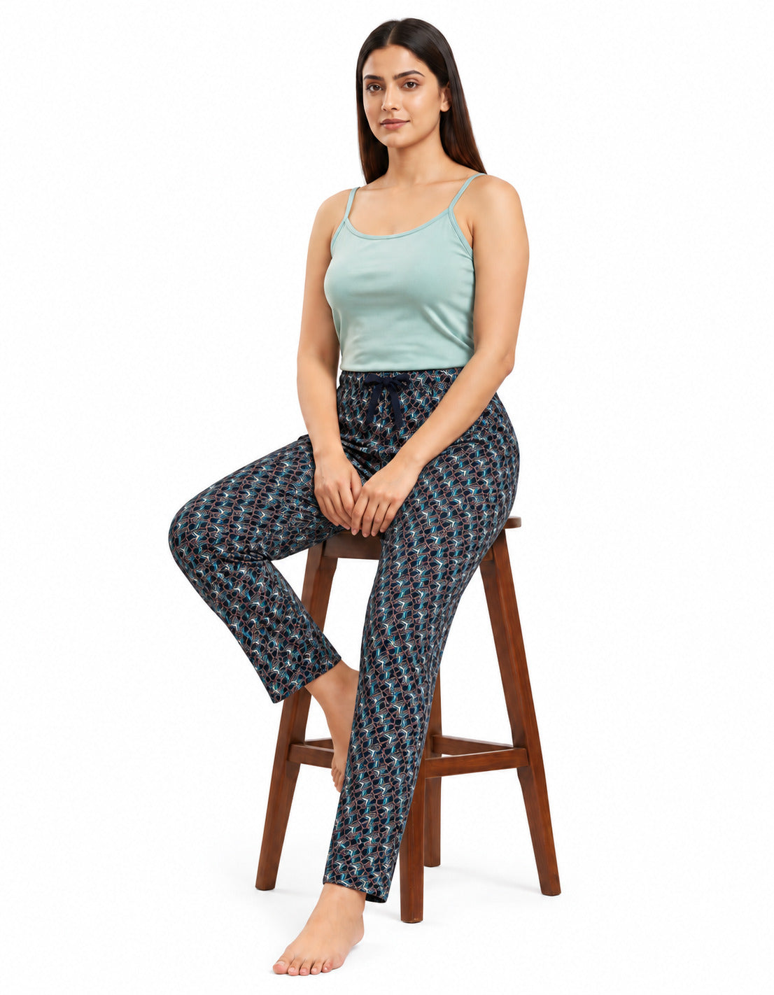 Women’s Printed Pyjama Pants |Print Lounge & Nightwear Bottoms | Elastic Drawstring Waist with Side Pocket | Regular Fit