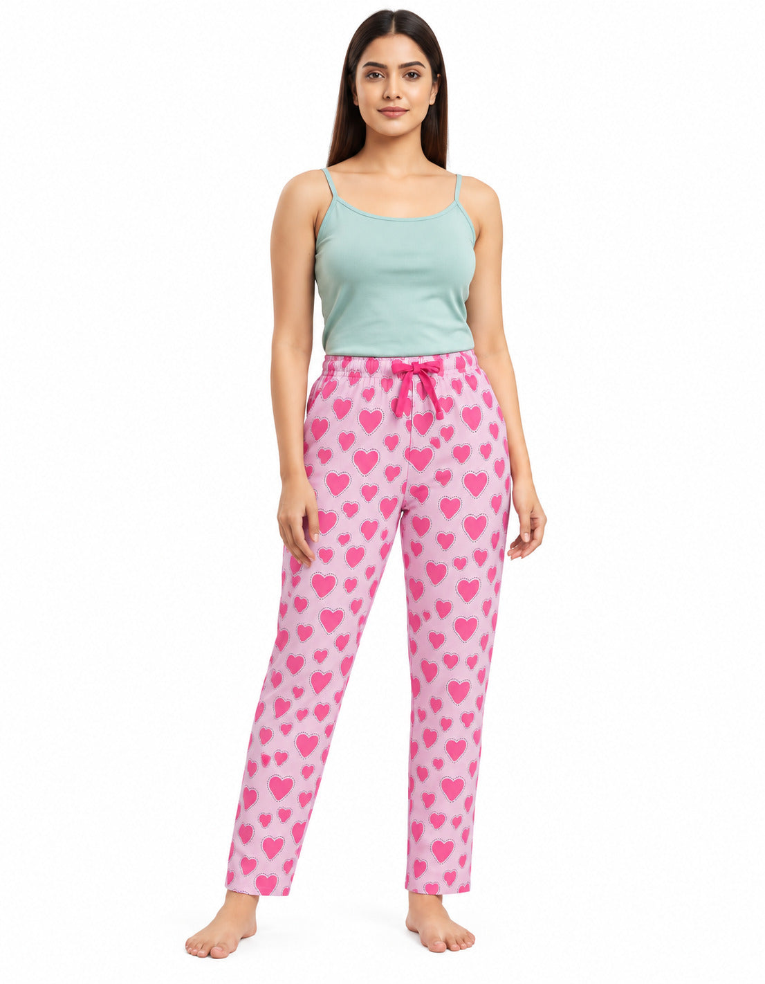 Women’s Printed Pyjama Pants |Print Lounge & Nightwear Bottoms | Elastic Drawstring Waist with Side Pocket | Regular Fit