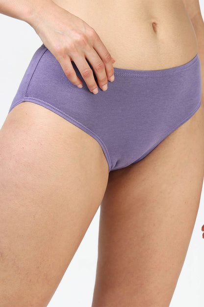 Lavos Organic Bamboo Inner elastic Mid waist Hipster for Women- Pack of 3