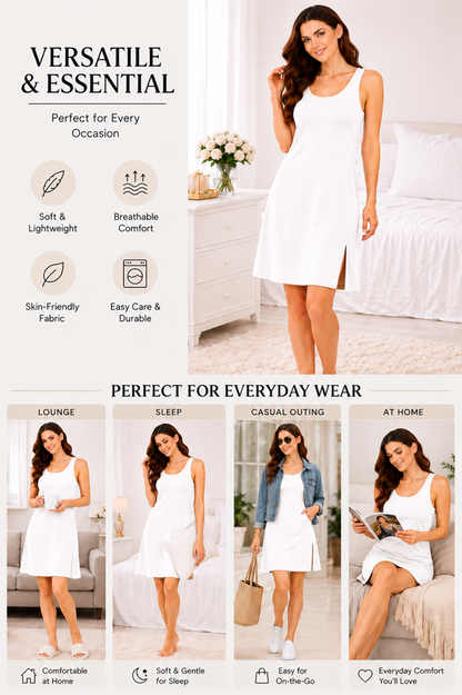 Diana Women’s Long Length Broad Strap Camisole | Soft Breathable Sleeveless Innerwear | Long Cami Top for Daily Wear & Layering